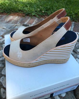 Sandali con zeppa Polo