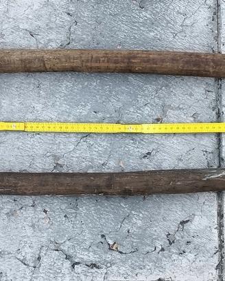 Lotto 2 MANICO DI LEGNO CURVO VECCHIO ANTICO PER B