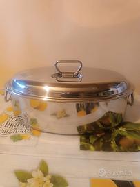 Casseruola ovale/Pescera Mepra in Acciaio-Vintage