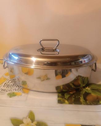 Casseruola ovale/Pescera Mepra in Acciaio-Vintage