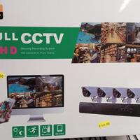 kit videosorveglianza 4 canali hd  dvr camere hd