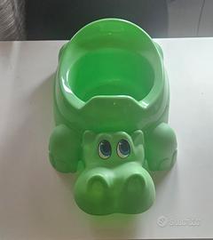 Vasino per bambini a forma di coccodrillo verde 