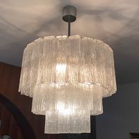 Lampadario Zonca modello Tronchi, vetro di Murano