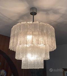 Lampadario Zonca modello Tronchi, vetro di Murano