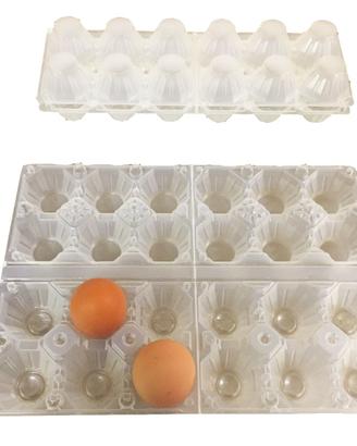 50 contenitori portauova da 6 in plastica