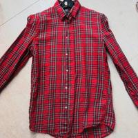 Camicia scozzese Tartan rosso rock punk S XS unise