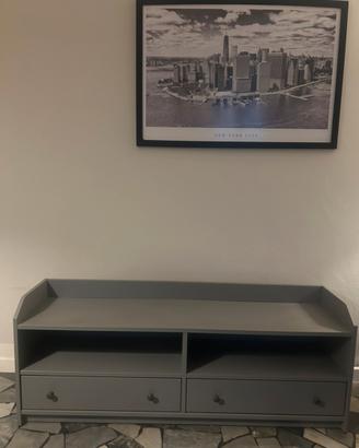 Mobile TV IKEA grigio con 2 cassetti – come nuovo