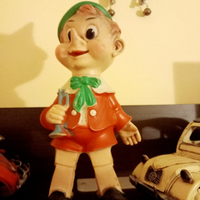 Pinocchio in gomma made in italy 35 cm vintage