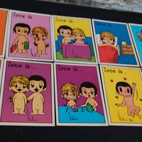 lotto 10 figurine  nuove con velina Love is 