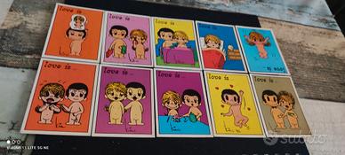 lotto 10 figurine  nuove con velina Love is 