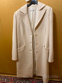 Cappotto bianco in misto lana made in Italy