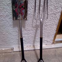 Coppia pala e forcone in acciaio inox