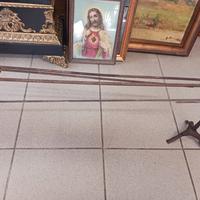 Antico Girarrosto a carica manuale a molla funzion