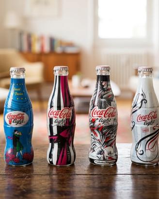 Bottiglia coco cola light tribute to faschion 4 pz
