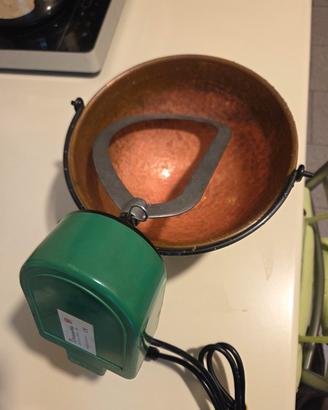 Paiolo rame elettrico polenta