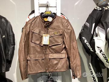 Giacca pelle moto DUCATI SCRAMBLER DARK BROWN 46