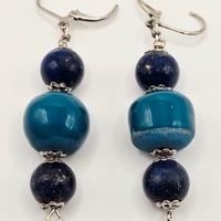 Orecchini Lapislazzuli e Ceramica