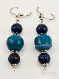 Orecchini Lapislazzuli e Ceramica