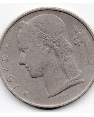 Monete pre euro Belgio  5 Fr 1949