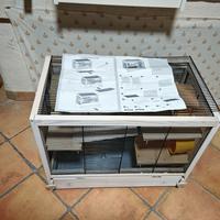 Gabbia per roditori completa di accessori 