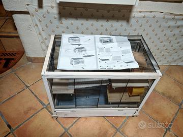 Gabbia per roditori completa di accessori 