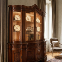 Vetrina Credenza Antica in Noce (Stile Barocco)