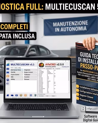 Multiecuscan 5.3 + AlfaOBD - diagnosi FULL stampa