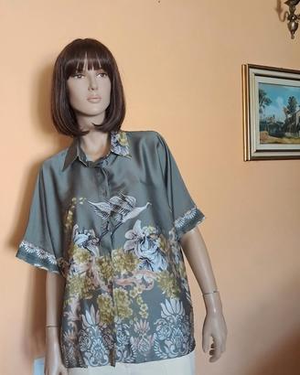 Camicia da donna stile kimono / oversize 