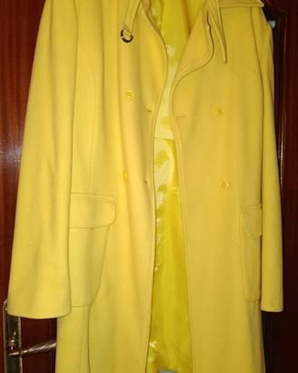 cappotto giallo donna tg 46 zuiki lana