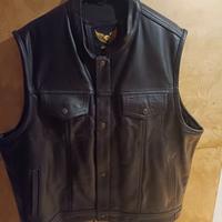 Gilet  nero in vera pelle