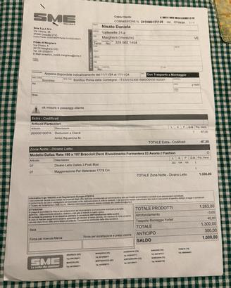 Divano letto Dallas 3 posti con materasso 17/18 cm