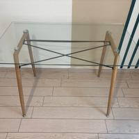 Tavolo in vetro - gambe legno