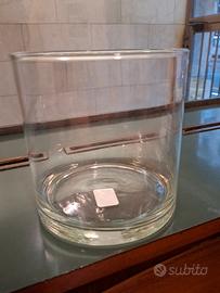VASO CILINDRICO IN VETRO TRASPARENTE 