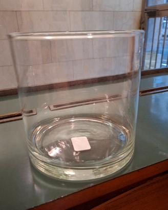 VASO CILINDRICO IN VETRO TRASPARENTE 