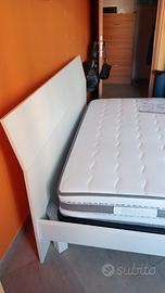 letto matrimoniale con rete e materasso 
