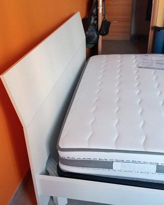 letto matrimoniale con rete e materasso 
