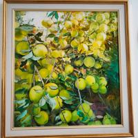pittura quadro olio su tela nuovo fatto a mano 