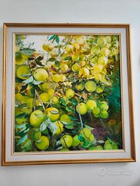 pittura quadro olio su tela nuovo fatto a mano 