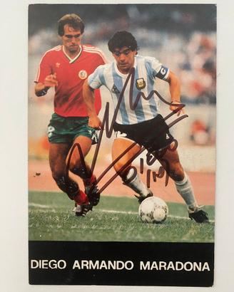 Autografo originale di Maradona