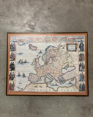 Quadro in puzzle con cornice vintage