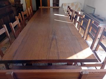 tavolo 18 posti con sedie e 2 panche7