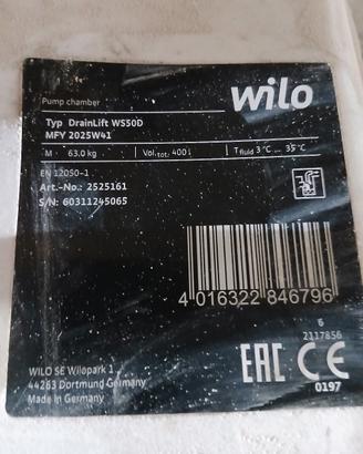 serbatoio wilo 