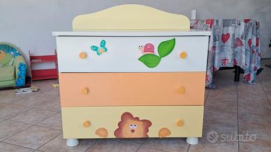 lettino e cassettiera azur