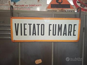 Insegna metallo vietato fumare