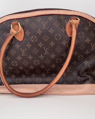 Borsa a spalla marrone donna con segni di usura