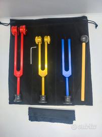 Set 3 Diapasoni Colorati 128, 256, 512 Hz
