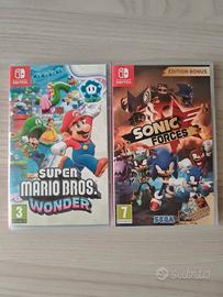 Nintendo Switch
 Super Mario Bros Wonder
e Sonic 