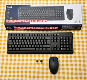 Set tastiera e mouse wireless Trust