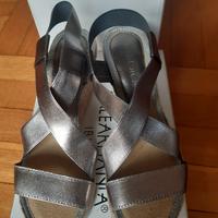 SANDALI zeppa metallici - EU 36