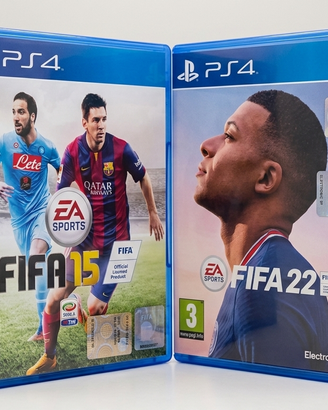 FIFA 22 + FIFA 15 PS4 – Lotto 2 giochi calcio